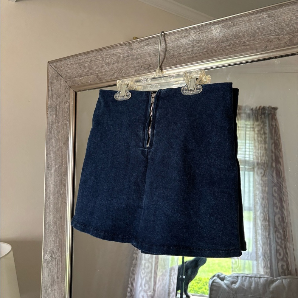 Denim High Rise Mini Skirt - Picture 2 of 4